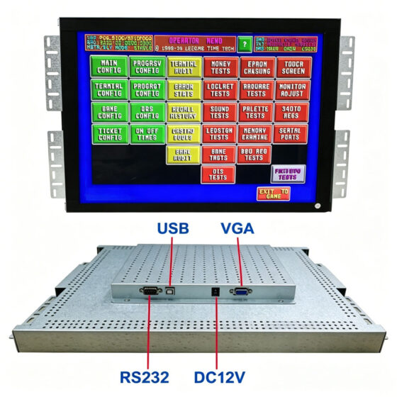 19 Inch gaming Monitor Open Frame Game Display For Coin Operated Game Cabinets, Custom Sizes Available